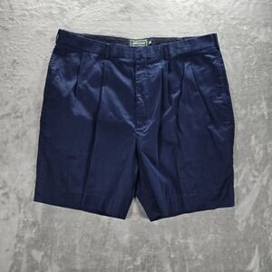 Masters‎ Collection Mens Shorts Chino Pleated Size 40 Navy Blue 100% Cotton EUC